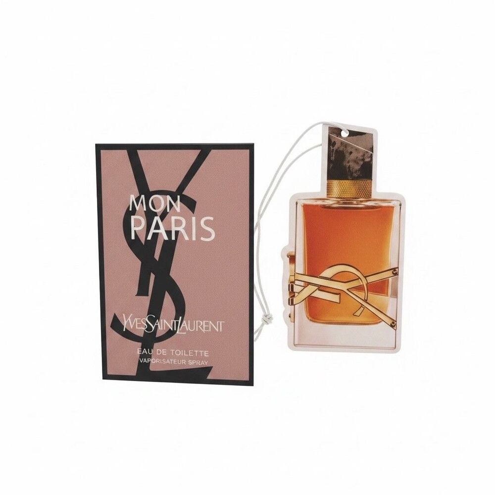 YSL YVES SAINT LAURENT Mon Paris EDT .06fl oz & LIBRE Car Freshener NEW